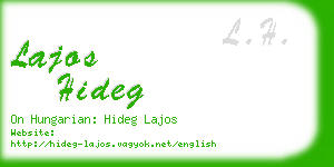 lajos hideg business card